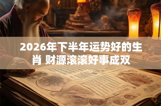 2026年下半年运势好的生肖 财源滚滚好事成双 2026年下半年运势好的生肖 财源滚滚好事成双