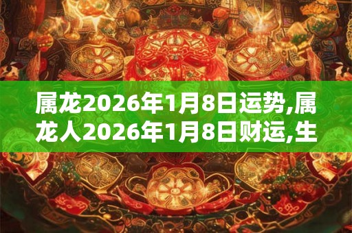 属龙2026年1月8日运势,属龙人2026年1月8日财运,生肖龙2026年1月8日运势