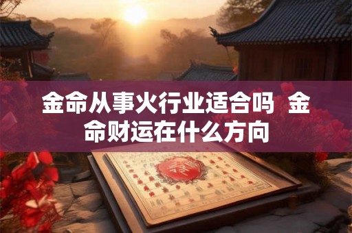 金命从事火行业适合吗  金命财运在什么方向