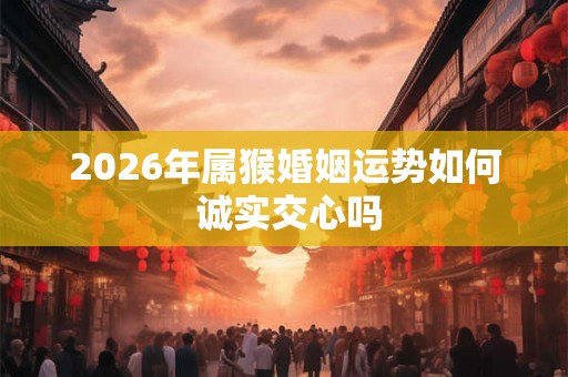 2026年属猴婚姻运势如何 诚实交心吗