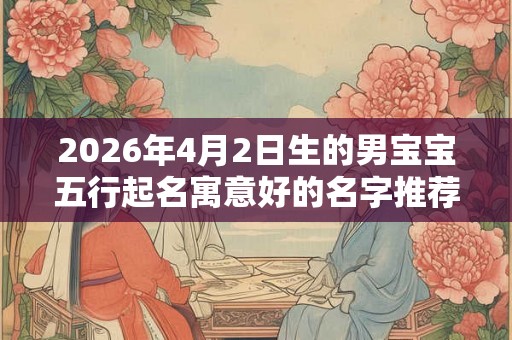 2026年4月2日生的男宝宝五行起名寓意好的名字推荐