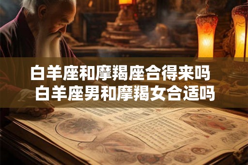 白羊座和摩羯座合得来吗  白羊座男和摩羯女合适吗