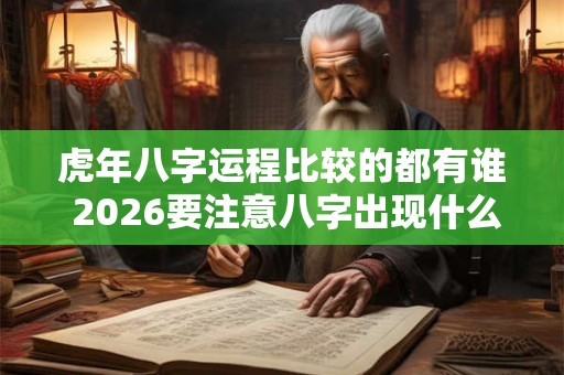 虎年八字运程比较的都有谁 2026要注意八字出现什么