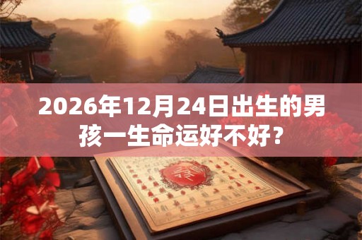 2026年12月24日出生的男孩一生命运好不好? 2026年12月24日出生的男孩一生命运好不好?