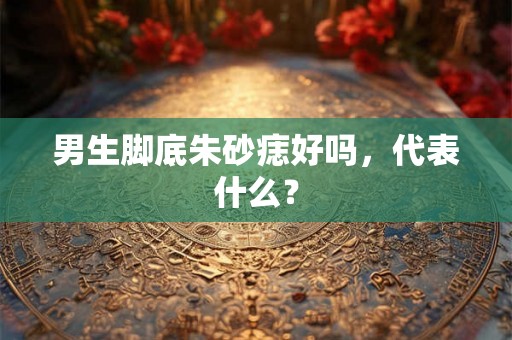 男生脚底朱砂痣好吗，代表什么？