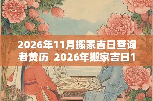 2026年11月搬家吉日查询老黄历 2026年搬家吉日11月 2026年11月搬家吉日查询老黄历 2026年搬家吉日11月