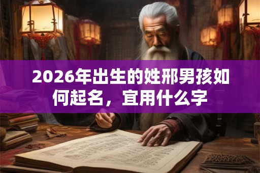 2026年出生的姓邢男孩如何起名，宜用什么字