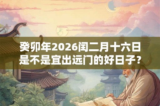 癸卯年2026闰二月十六日是不是宜出远门的好日子? 癸卯年2026闰二月十六日是不是宜出远门的好日子?