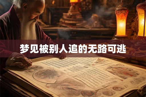 梦见被别人追的无路可逃