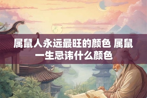 属鼠人永远最旺的颜色 属鼠一生忌讳什么颜色 属鼠人永远最旺的颜色 属鼠一生忌讳什么颜色