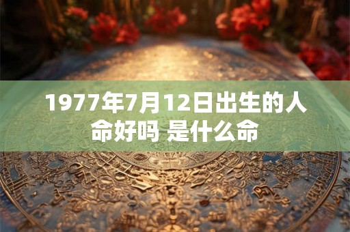 1977年7月12日出生的人命好吗 是什么命