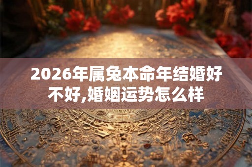 2026年属兔本命年结婚好不好,婚姻运势怎么样 2026年属兔本命年结婚好不好,婚姻运势怎么样