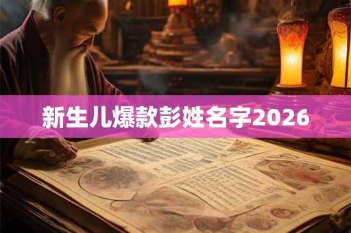 新生儿爆款彭姓名字2026