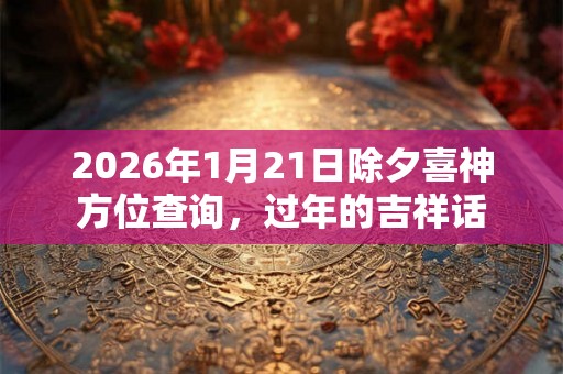 2026年1月21日除夕喜神方位查询,过年的吉祥话 2026年1月21日除夕喜神方位查询,过年的吉祥话