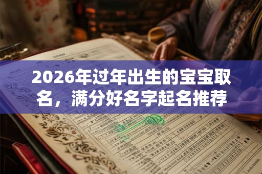 2026年过年出生的宝宝取名，满分好名字起名推荐