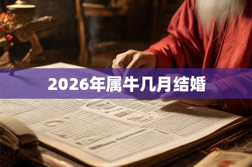 2026年属牛几月结婚