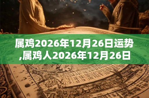 属鸡2026年12月26日运势,属鸡人2026年12月26日财运,生肖鸡2026年12月26日运势