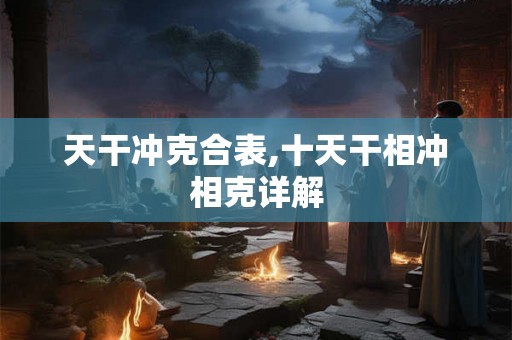 天干冲克合表,十天干相冲相克详解