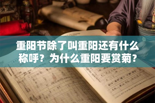 重阳节除了叫重阳还有什么称呼？为什么重阳要赏菊？