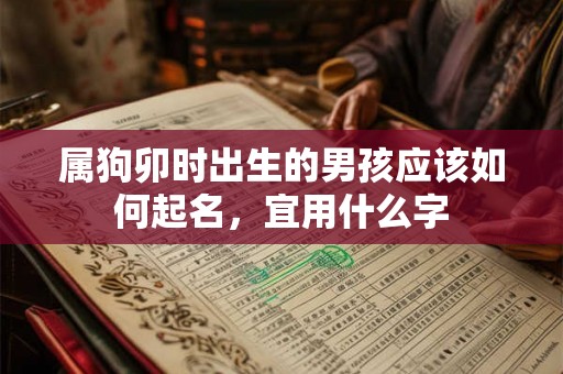 属狗卯时出生的男孩应该如何起名，宜用什么字