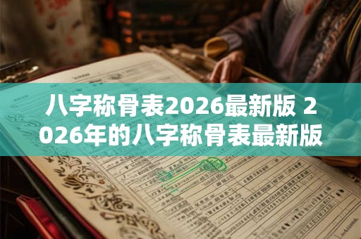 八字称骨表2026最新版 2026年的八字称骨表最新版是什么