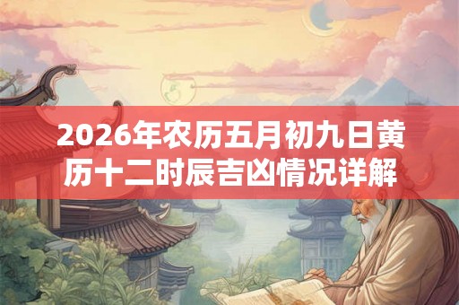 2026年农历五月初九日黄历十二时辰吉凶情况详解