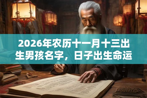 2026年农历十一月十三出生男孩名字,日子出生命运如何? 2026年农历十一月十三出生男孩名字,日子出生命运如何?