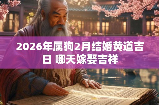 2026年属狗2月结婚黄道吉日 哪天嫁娶吉祥