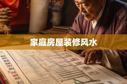 家庭房屋装修风水