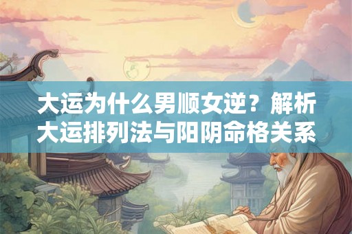 大运为什么男顺女逆？解析大运排列法与阳阴命格关系
