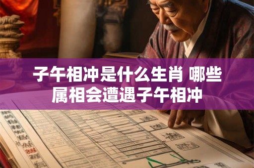 子午相冲是什么生肖 哪些属相会遭遇子午相冲