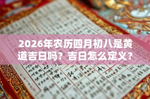 2026年农历四月初八是黄道吉日吗?吉日怎么定义? 2026年农历四月初八是黄道吉日吗?吉日怎么定义?
