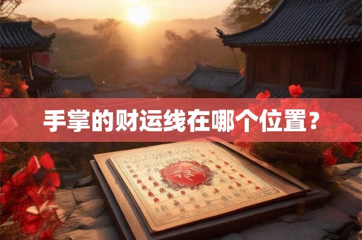 手掌的财运线在哪个位置? 手掌的财运线在哪个位置?