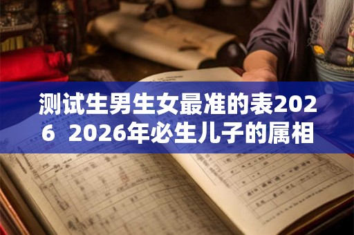 测试生男生女最准的表2026  2026年必生儿子的属相