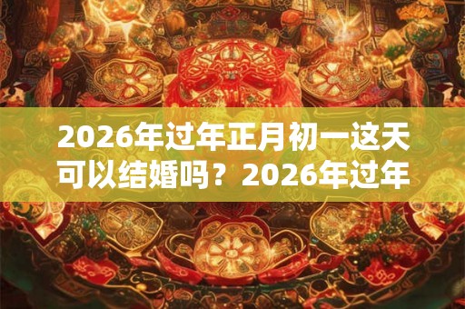2026年过年正月初一这天可以结婚吗?2026年过年期间适合结婚的日子 2026年过年正月初一这天可以结婚吗?2026年过年期间适合结婚的日子