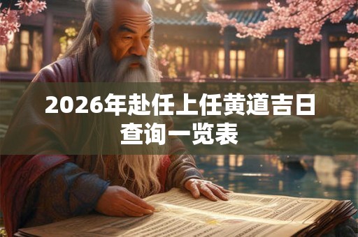 2026年赴任上任黄道吉日查询一览表