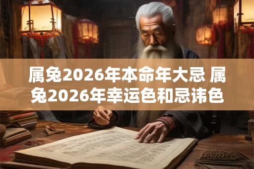 属兔2026年本命年大忌 属兔2026年幸运色和忌讳色