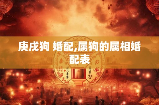庚戌狗 婚配,属狗的属相婚配表 庚戌狗 婚配,属狗的属相婚配表