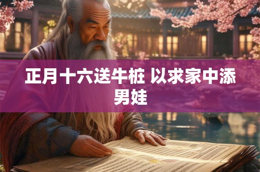 正月十六送牛桩 以求家中添男娃 正月十六送牛桩 以求家中添男娃