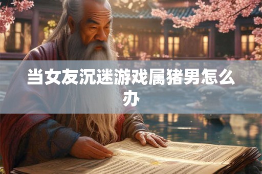 当女友沉迷游戏属猪男怎么办