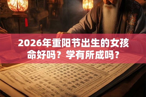 2026年重阳节出生的女孩命好吗？学有所成吗？