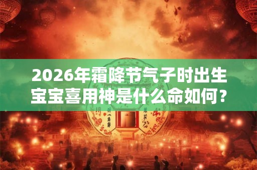 2026年霜降节气子时出生宝宝喜用神是什么命如何? 2026年霜降节气子时出生宝宝喜用神是什么命如何?