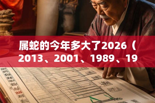 属蛇的今年多大了2026（2013、2001、1989、1977、1965）