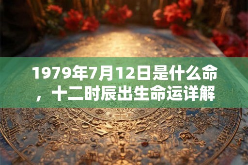 1979年7月12日是什么命，十二时辰出生命运详解