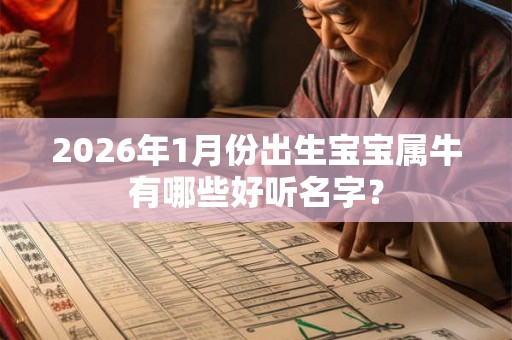 2026年1月份出生宝宝属牛有哪些好听名字？