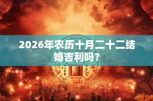 2026年农历十月二十二结婚吉利吗？