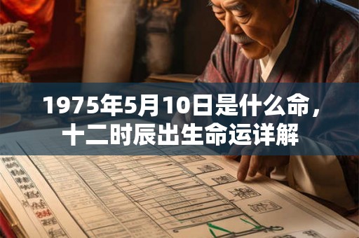 1975年5月10日是什么命，十二时辰出生命运详解