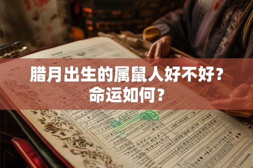 腊月出生的属鼠人好不好？命运如何？