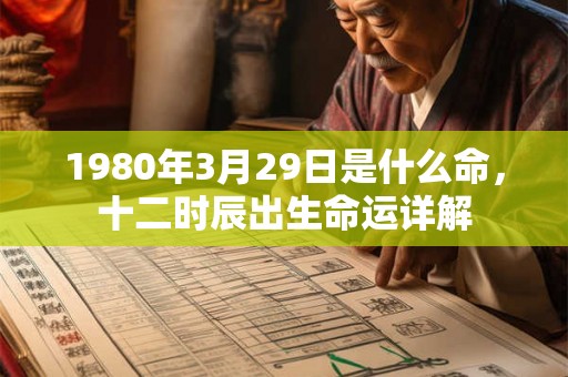 1980年3月29日是什么命，十二时辰出生命运详解