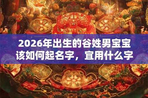 2026年出生的谷姓男宝宝该如何起名字，宜用什么字。